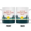 And So The Adventure Begins Featuring Mountains And Sunrise - Personalized Custom Coffee Mug - CPL494_MG