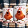 Angry Chicken Funny Mug F-Caw-F White Ceramic Coffee Cup, Perfect Gift for Friends & Coworkers