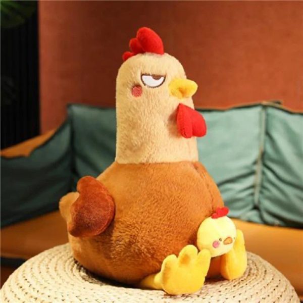 Angry Squat Chicken Plush Toy - Cute & Funny Gift for Kids