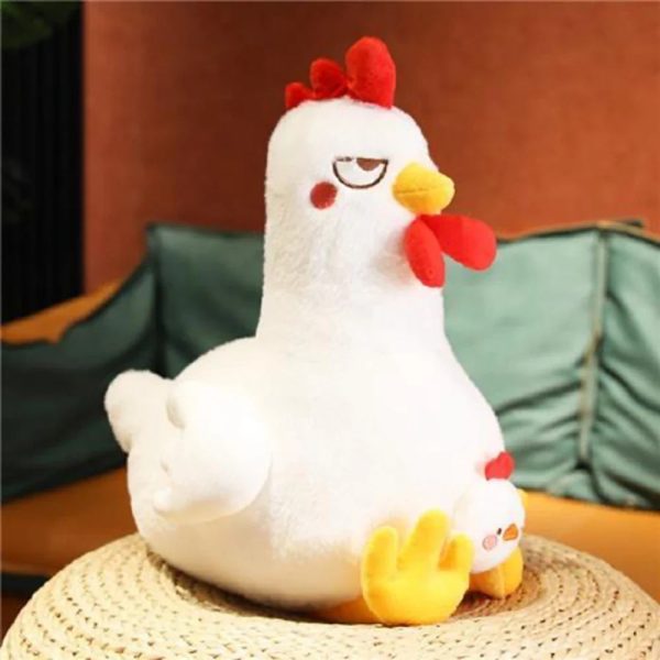 Angry Squat Chicken Plush Toy - Cute & Funny Gift for Kids