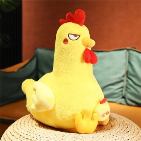 Angry Squat Chicken Plush Toy - Cute & Funny Gift for Kids