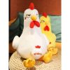 Angry Squat Chicken Plush Toy - Cute & Funny Gift for Kids
