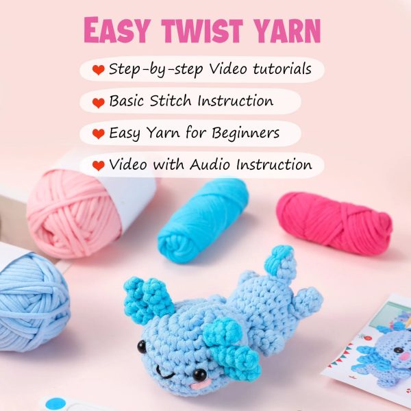 Animal DIY Crochet Kit: Easy Plush Doll with Quality Yarn & Needles