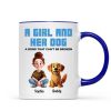Animation Cartoon A Girl Boy And Dogs A Bond That Can't Be Broken Personalized Mug, Gift For Dog Lovers
