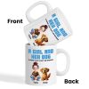 Animation Cartoon A Girl Boy And Dogs A Bond That Can't Be Broken Personalized Mug, Gift For Dog Lovers