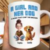 Animation Cartoon A Girl Boy And Dogs A Bond That Can't Be Broken Personalized Mug, Gift For Dog Lovers