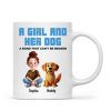 Animation Cartoon A Girl Boy And Dogs A Bond That Can't Be Broken Personalized Mug, Gift For Dog Lovers