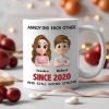 Annoying Each Other - Personalized Couple Cup A Hilarious Love Story with Custom Names