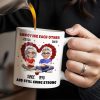 Annoying Each Other And Still Going Strong, Cartoon Couple With Hearts - Personalized Custom Coffee Mug - CPL995_MG