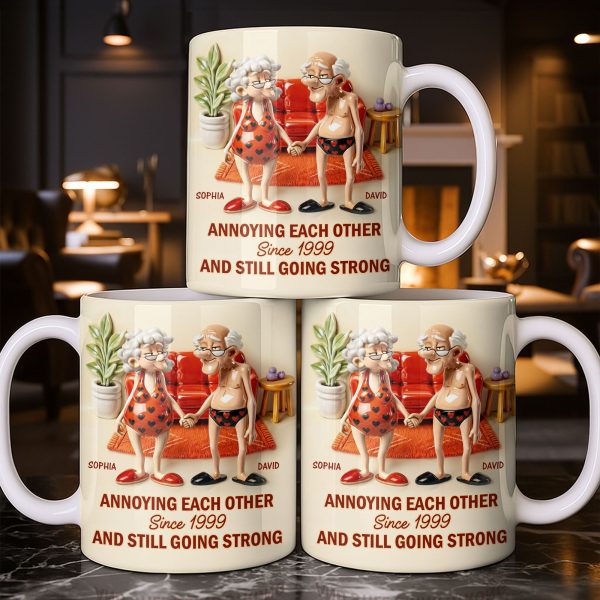 Annoying Each Other And Still Going Strong, Elderly Couple - Personalized Custom Coffee Mug - CPL1264_MG