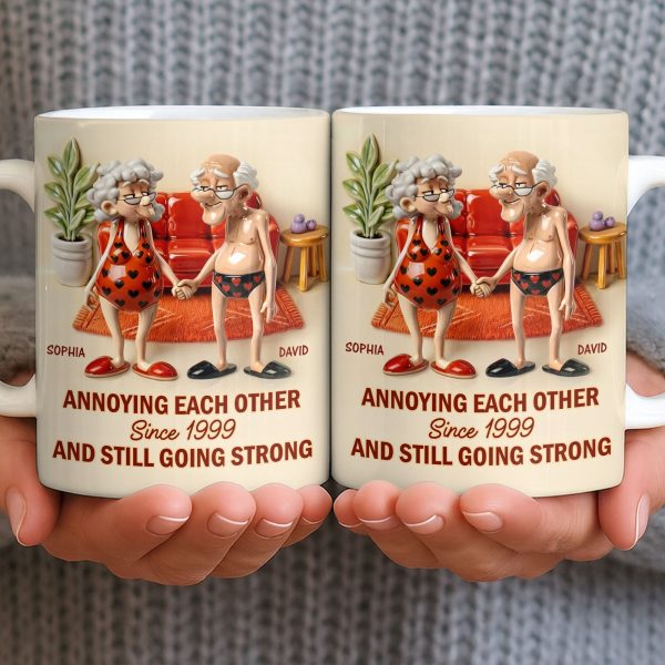 Annoying Each Other And Still Going Strong, Elderly Couple - Personalized Custom Coffee Mug - CPL1264_MG