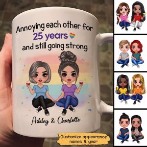 Annoying Each Other LGBT Couple Anniversary Gift Personalized Mug