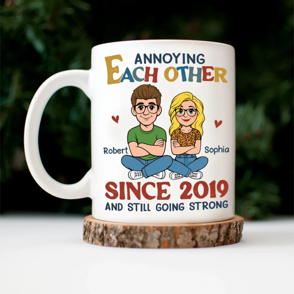 Annoying Each Other Retro Couple - Personalized Mug