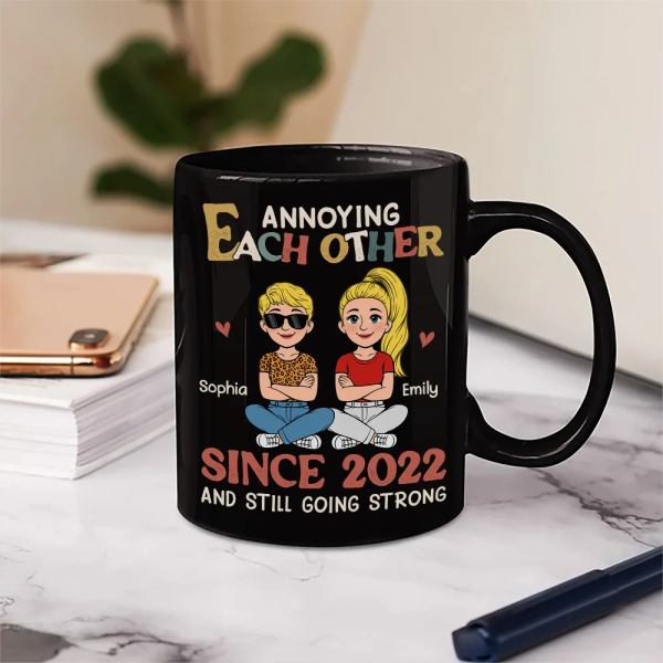Annoying Each Other Retro Couple - Personalized Mug