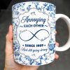 Annoying Each Other Since, Flowers and Birds Design - Personalized Custom Coffee Mug - CPL412_MG