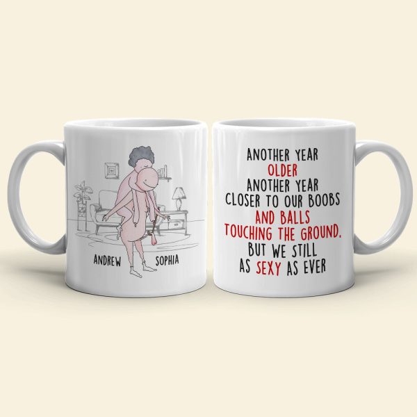 Another Year Older, Naughty Old Couple White Mug