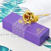 Artificial 24K Gold Rose with Gift Box Luxury Present