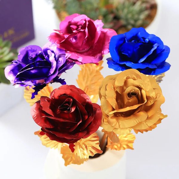 Artificial 24K Gold Rose with Gift Box Luxury Present