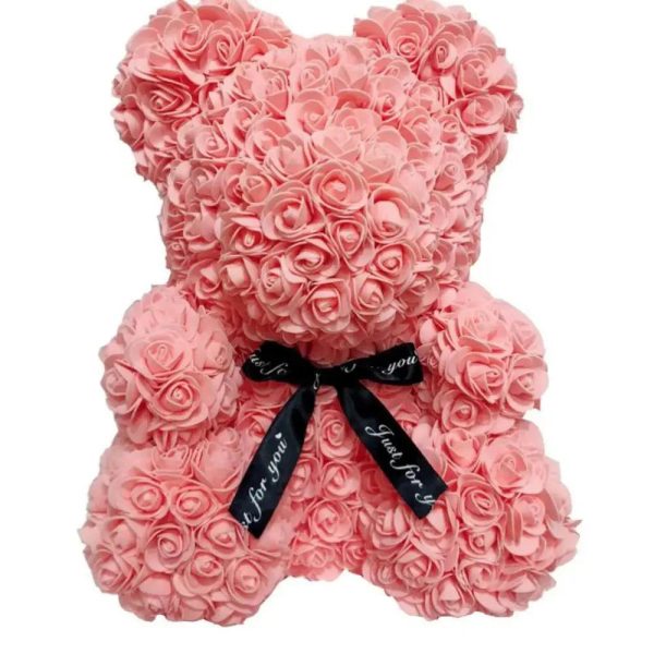 Artificial Foam Rose Panda Bear
