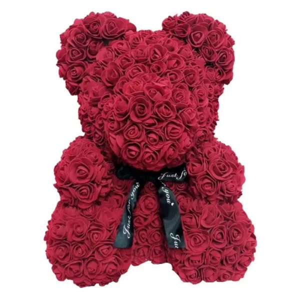 Artificial Foam Rose Panda Bear