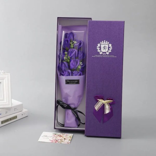 Artificial Rose Flower Set in Gift Box for Home Decoration