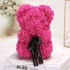 Artificial Rose Teddy Bear 25cm Romantic Floral Gift with Gift Box