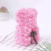 Artificial Rose Teddy Bear 25cm Romantic Floral Gift with Gift Box