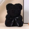 Artificial Rose Teddy Bear 25cm Romantic Floral Gift with Gift Box