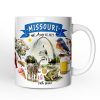 Artistic Missouri State Themes and Landmarks Personalized Mug With Custom Name