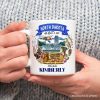 Artistic North Dakota State Themes and Landmarks Personalized Mug With Custom Name