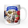 Artistic Oklahoma State Themes and Landmarks Personalized Mug With Custom Name
