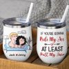 At Least Pull My Hair-Gift For Couple-Personalized Coffee Mug-Funny Couple Mug
