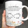 Aunt And Niece Always Close At Heart Coffee Mug - Personalized Custom Coffee Mug - FAM744_MG