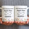 Aunt & Niece Always Connected by Heart With Flowers - Personalized Custom Coffee Mug - AUNT004_MG
