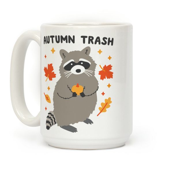 Autumn Trash Raccoon Coffee Mug