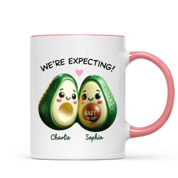 Avocado Couple Expecting Parents Pregnancy Announcement Keepsake Personalized Mug