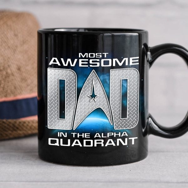 Awesome Dad And Children 02QHDT100523HH Personalized Family Black Mug