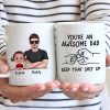 Awesome Dad Keep That Shit Up Personalized Mug, Funny Gift For Dad