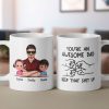 Awesome Dad Keep That Shit Up Personalized Mug, Funny Gift For Dad