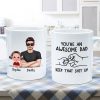 Awesome Dad Keep That Shit Up Personalized Mug, Funny Gift For Dad