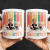 Awesome Like My Daughter, Cartoon Characters And City Skyline - Personalized Custom Coffee Mug - DAD132_MG