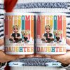 Awesome Like My Daughter, Cartoon Characters And City Skyline - Personalized Custom Coffee Mug - DAD132_MG