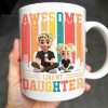 Awesome Like My Daughter, Cartoon Characters And City Skyline - Personalized Custom Coffee Mug - DAD132_MG