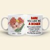 Babe You Give Me A Boner, Naughty Make Love Old Couple White Mug Happy Valentine's Day