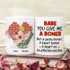 Babe You Give Me A Boner, Naughty Make Love Old Couple White Mug Happy Valentine's Day