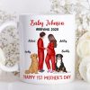 Baby Arriving Happy First Mother's Day Personalized Mug, Gift For Pregnant Mom, Expecting Mom