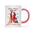 Baby Arriving Happy First Mother's Day Personalized Mug, Gift For Pregnant Mom, Expecting Mom