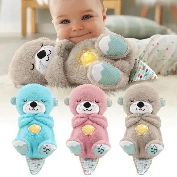 Baby Bear Soothes Otter Plush Toy - Musical Sleep Companion for Kids