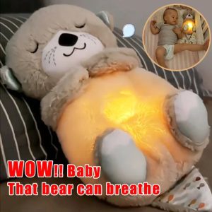 Baby Bear Soothes Otter Plush Toy - Musical Sleep Companion for Kids
