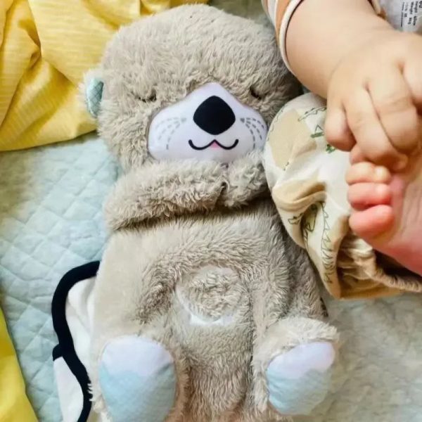 Baby Bear Soothes Otter Plush Toy - Musical Sleep Companion for Kids